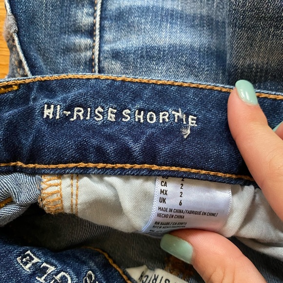 American Eagle High Rise Shortie Jean Shorts - Picture 4 of 4